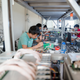 Repair workers at the Bitmain mine in Ordos.